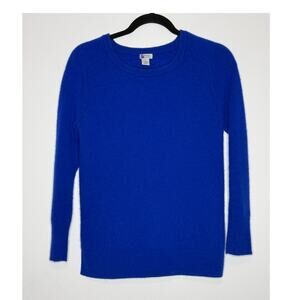 100% Cashmere Sweater Blue Crewneck Halogen Petite M